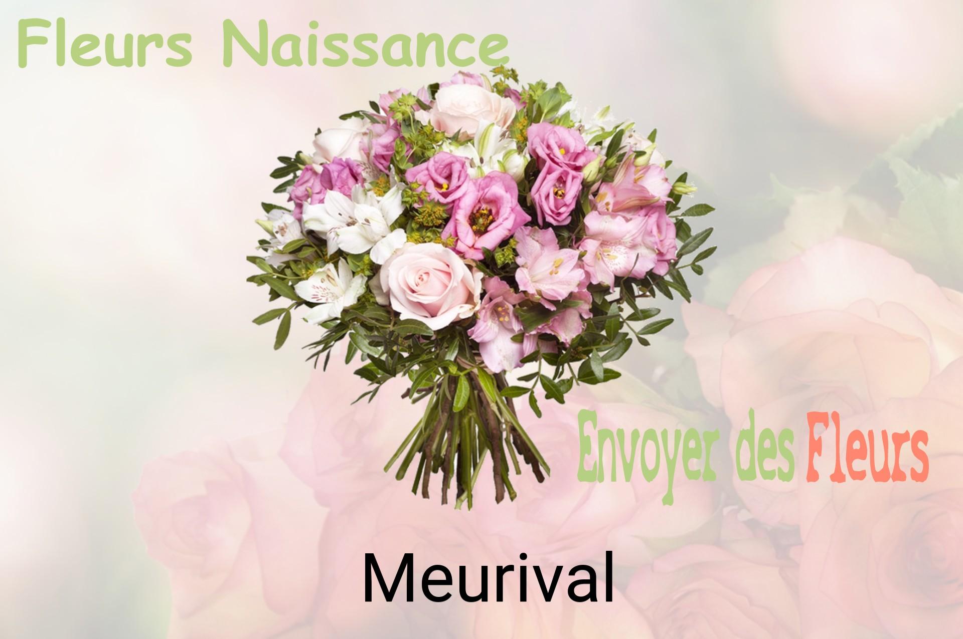Bouquet de fleurs de naissance livré à Meurival